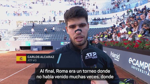 Alcaraz: Estoy muy contento de darme la oportunidad de jugar una final en Roma