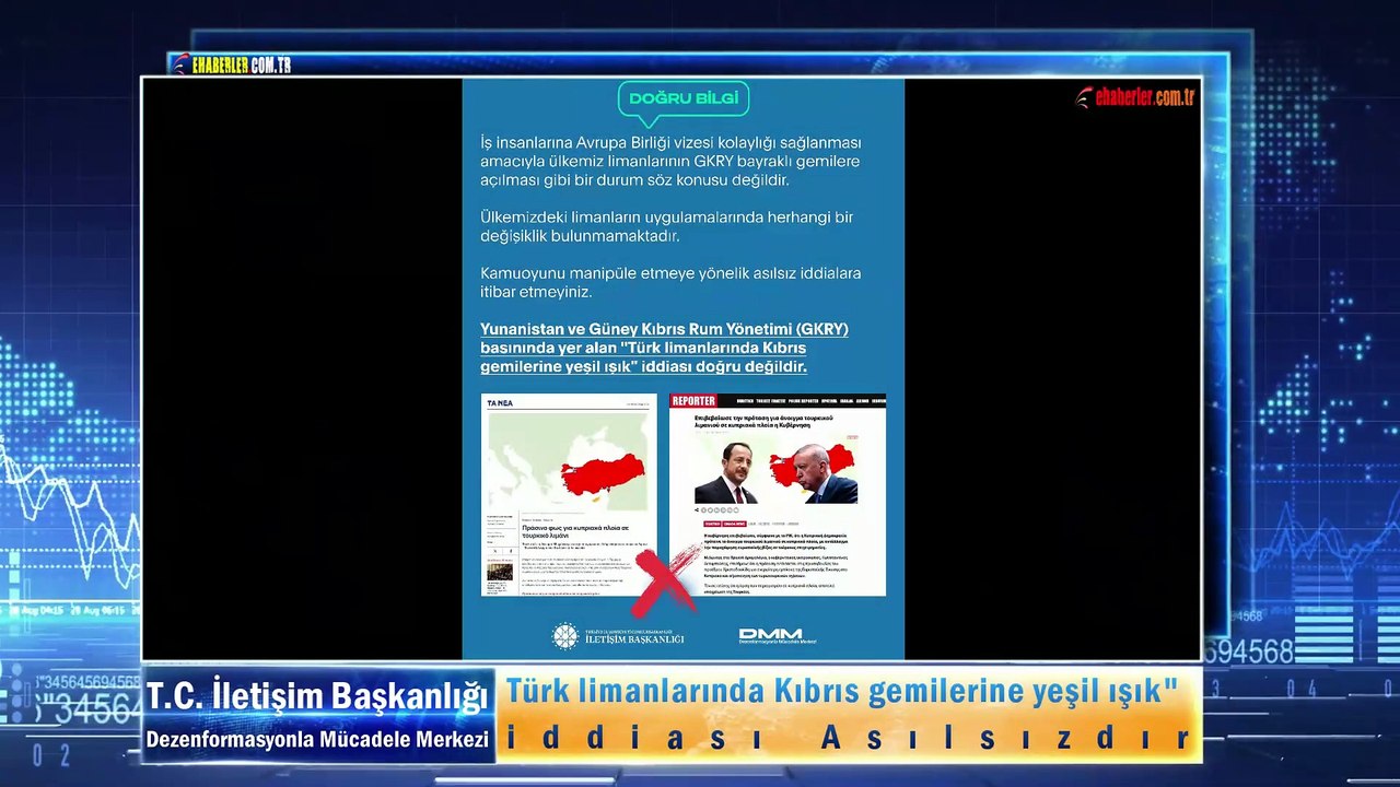 Türk limanlarında Kıbrıs gemilerine yeşil ışık" iddiası Asılsızdır