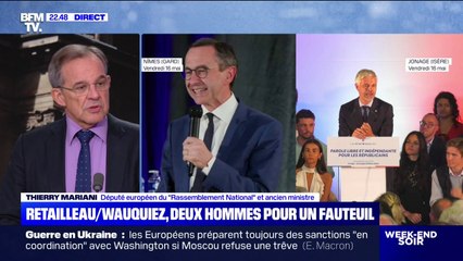 Présidence de LR: "Dans les guerres fratricides, il n'y a que des perdants", déclare Thierry Mariani, député européen du RN