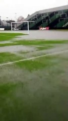 La cancha de Chicago, inundada