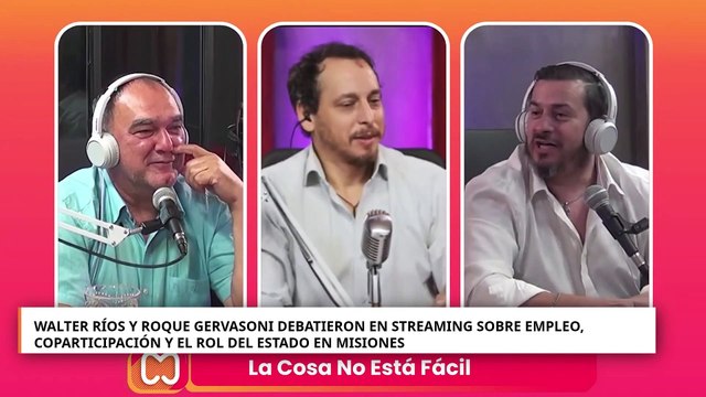 Walter Ríos y Roque Gervasoni debatieron en streaming sobre empleo, coparticipación y el rol del Estado en Misiones