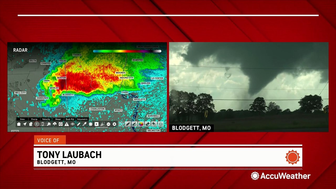 Large tornado touches down in Missouri