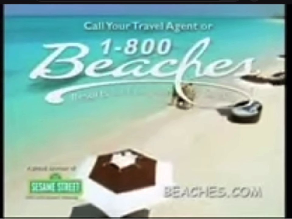 Beaches Resorts Sponsor of Sesame Street PBS Kids Sprout (2009-2010) (x2) (LOW Quality)