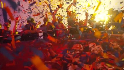 Barcelona goes wild at trophy parade