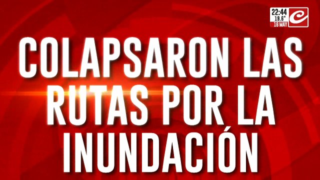 Rutas colapsadas por la nundación