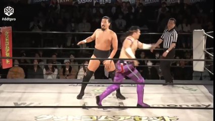 DDT King of DDT 2nd Round Kazusada Higuchi vs Takashi Masada
