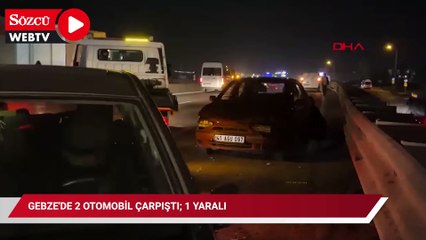 Gebze'de 2 otomobil çarpıştı; 1 yaralı
