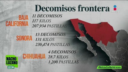 Estos son los puntos con mayor número de decomisos de fentanilo en México y EUA