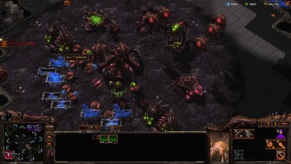 [SC2]No.0384--Great ZERG Player vs Hard-Level ZERG Aggressive Push A.I, LOSS.CUT.01'44-21'46.CUT