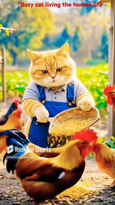 Cat busy day like human life #best #Shorts#Cat#Animated#Story#Viral Shorts
