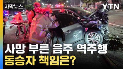 [자막뉴스] 무면허 음주 역주행 사고...동승자 공범 될 수도 / YTN