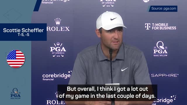 Scheffler 'glad to be close to the lead' after strong second round