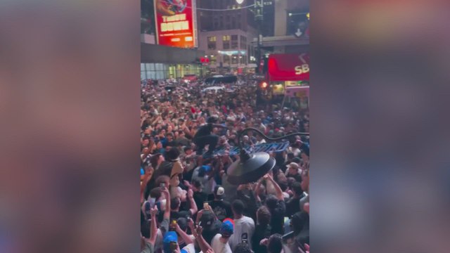 Locura en Nueva York con la clasificación de los Knicks: caos en Times Square