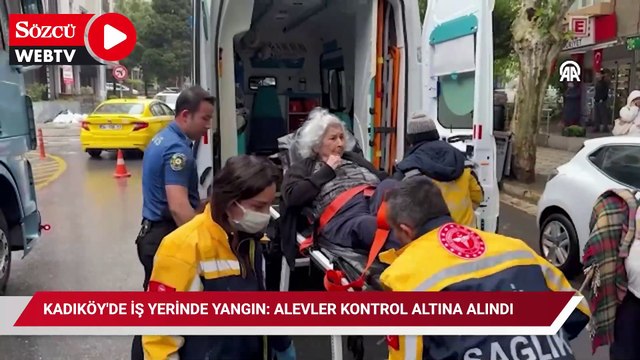Kadıköy'de iş yerinde yangın: Alevler kontrol altına alındı