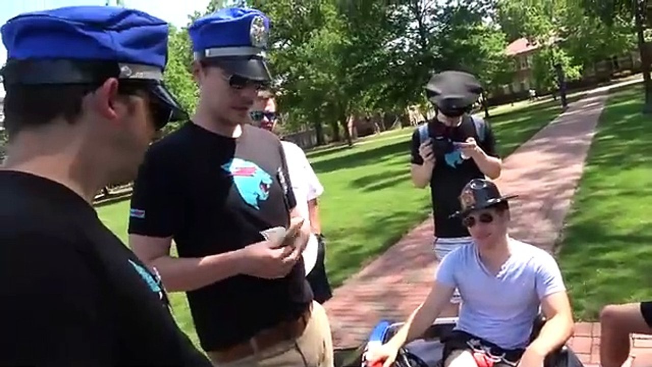 Pulling Cars Over Using A Toy Police Car