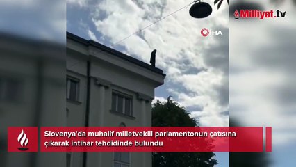 Milletvekili meclis çatısına çıkıp intihar girişiminde bulundu