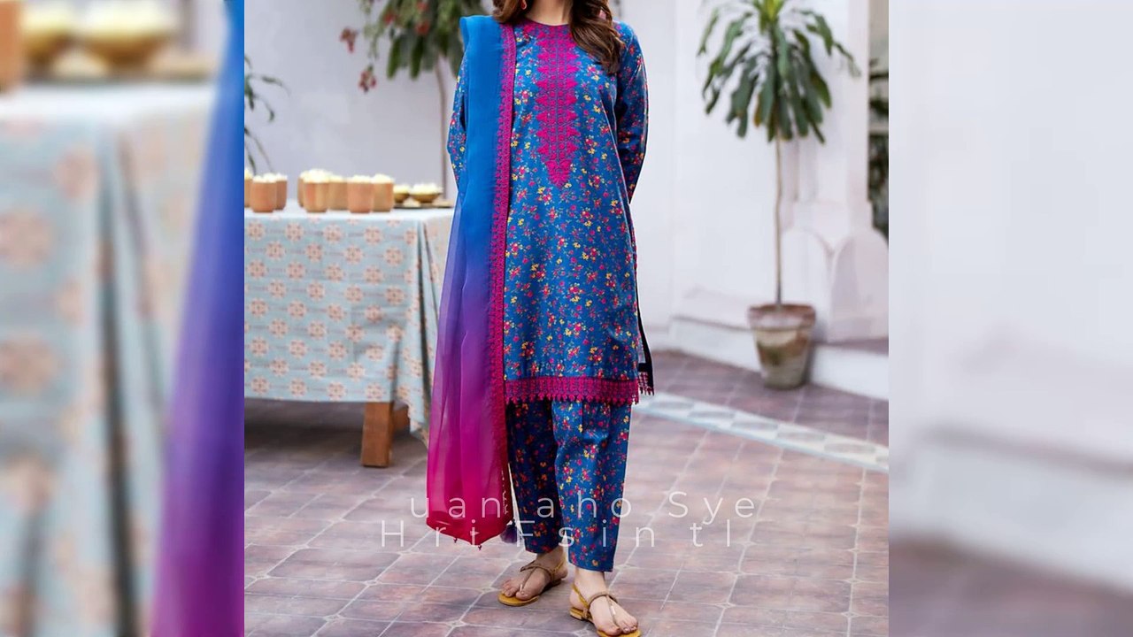 Allover dress designs for Eid|Beautiful eid dress designs|Allover printed Dresses Design Ideas