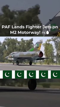 PAF Lands Fighter Jets on M2 Motorway! 🇵🇰🔥 #shorts