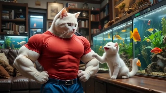 Kitten _ Cat Dad EPIC ADVENTURES_ 🙀😻 _cat _shorts _aicat _cutecat _catlovers _animation _cartoon(1080P_HD)