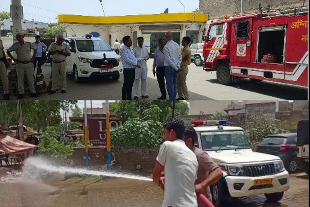 VIDEO: खैरथल पेट्रोल पम्प पर आग लगने की सूचना से मचा हड़कंप, निकला मॉक ड्रिल