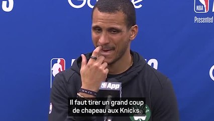 Celtics - Mazzulla : "On ne peut que tirer son chapeau aux Knicks"