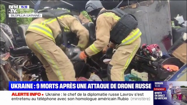 Ukraine: une frappe russe sur un minibus fait neuf morts et quatre blessés