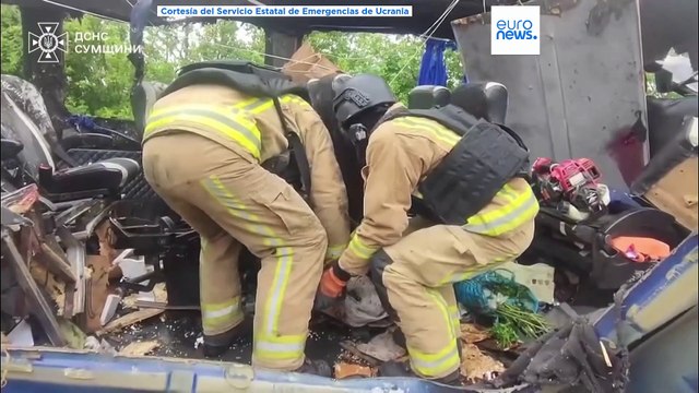 Rusia ataca con un dron un autobús con civiles en la región de Sumy: 9 muertos