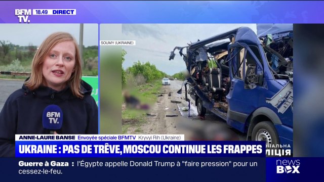 C'est un état de stress et de choc : en Ukraine, la population choquée après l'attaque russe sur un minibus qui a fait 9 morts