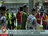 Arriban 195 migrantes venezolanos provenientes de Honduras