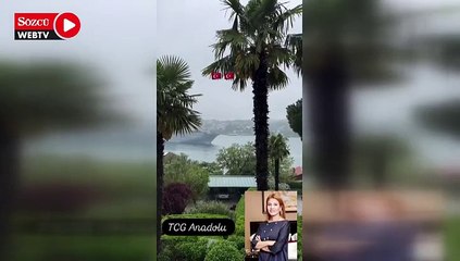 Koç Holding Yönetim Kurulu üyesi Caroline Koç, İstanbul Boğazı'ndaki yalısından TCG Anadolu gemisinin geçişini paylaştı