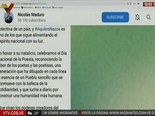 Presidente Maduro: Aquiles Nazoa nos sigue alimentando el espíritu nacional con su luz