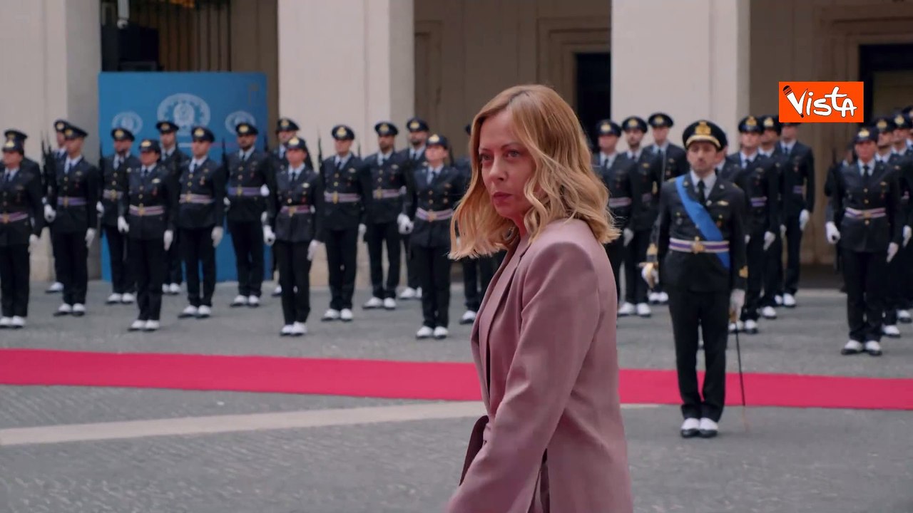 Il premier canadese Carney arriva a Palazzo Chigi per l'incontro con Meloni