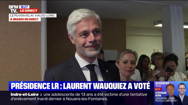 Présidence LR: Je suis extrêmement confiant, j'ai fait une campagne à la Chirac , déclare Laurent Wauquiez après avoir voté