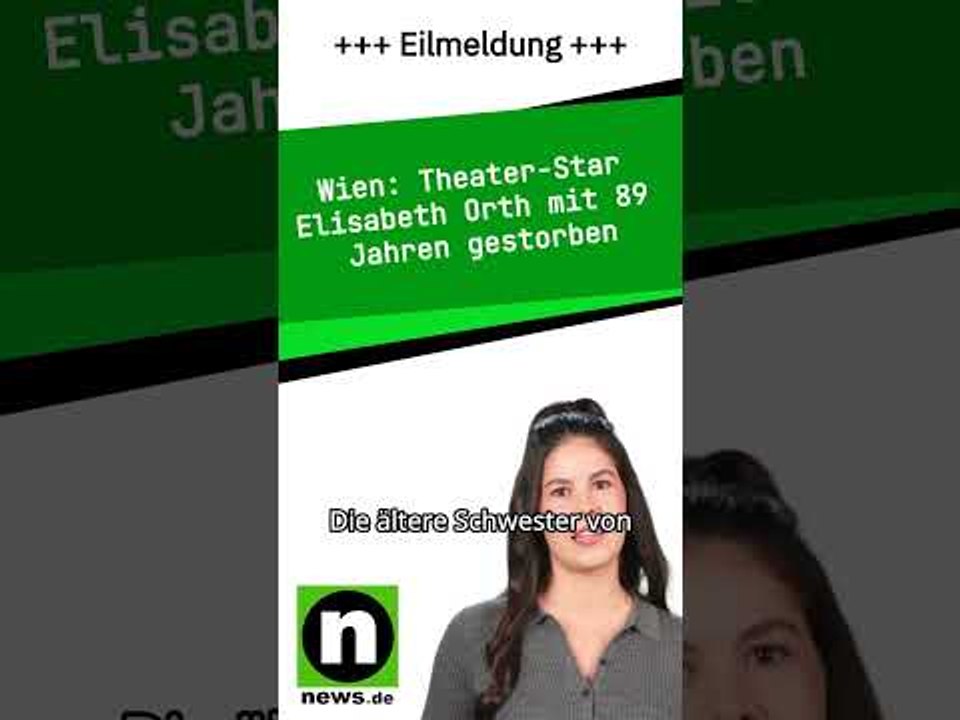 Theater-Star Elisabeth Orth mit 89 Jahren gestorben