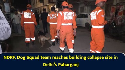 NDRF, Dog Squad team reaches building collapse site in Delhi’s Paharganj