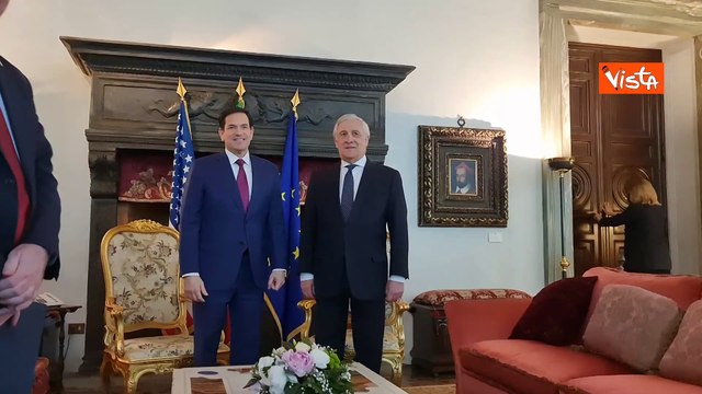 Tajani riceve il segretario di Stato Usa Marco Rubio a Villa Madama