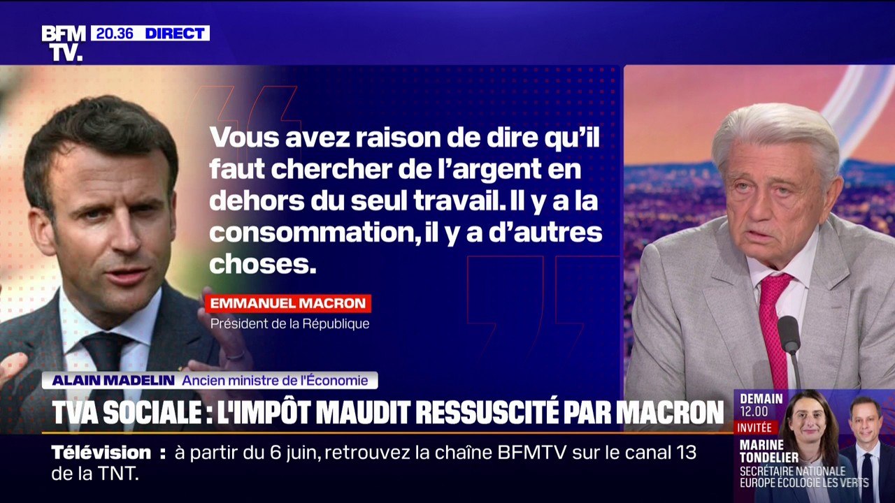 TVA sociale: pour Alain Madelin, ancien ministre, l'idée d'augmenter la taxe sur la valeur ajoutée "est stupide"