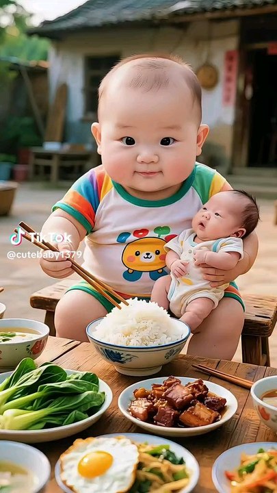 feeding a kid