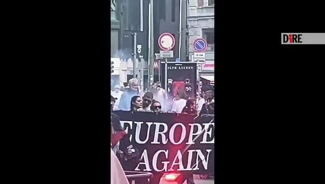 Milano - SCONTRI POLIZIA-ANTAGONISTI PER 'REMIGRATION', CONDANNA FI-FDI (17.05.25)