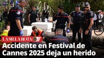 Cae palmera en Cannes y deja un herido grave durante el festival de cine