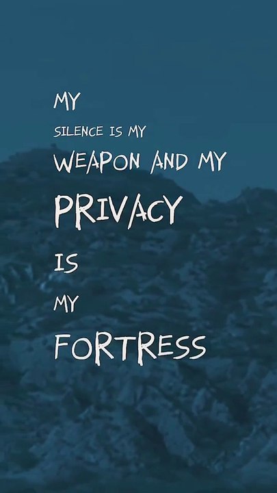 My Silence is my Weapon!