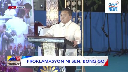 Opisyal nang naiproklama bilang senador si Senator-elect Christopher Lawrence "Bong" Go | Eleksyon 2025