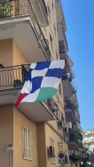 Marco Cannata - Bandiera anni ottanta. Cielo azzurro. Napoli nella testa. (18.05.25)