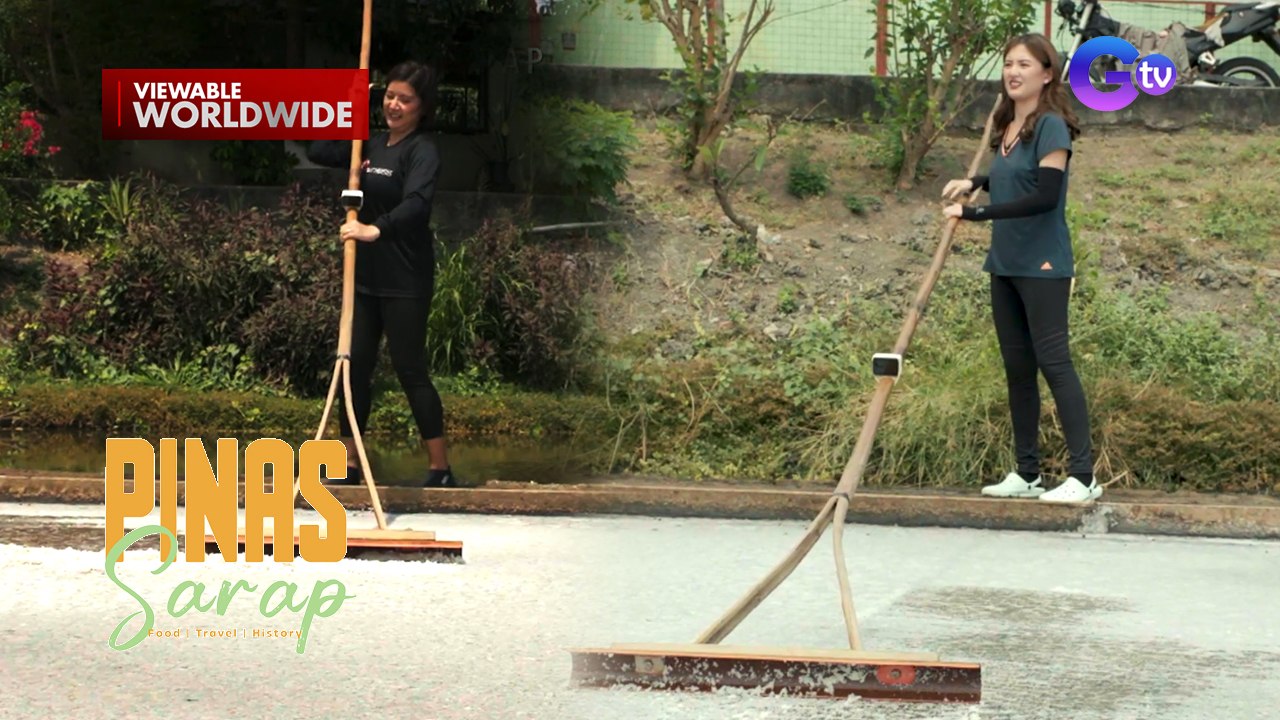 Tapatan nina Kara David at Arra San Agustin sa pagha-harvest ng asin! | Pinas Sarap