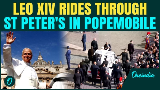 VATICAN: Pope Enters St Peter’s Square in Popemobile | Pope Leo XIV’s Inaugural Mass