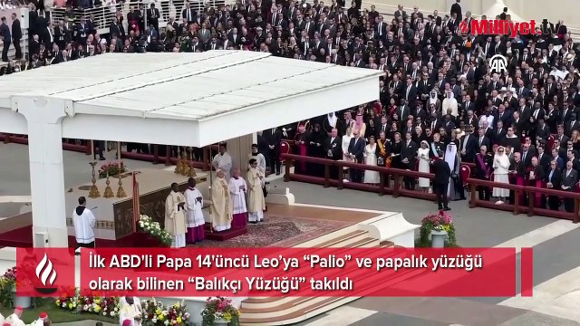 İlk ABD'li Papa 14'üncü Leo'nun yemin töreni: Balıkçı yüzüğünü taktı!