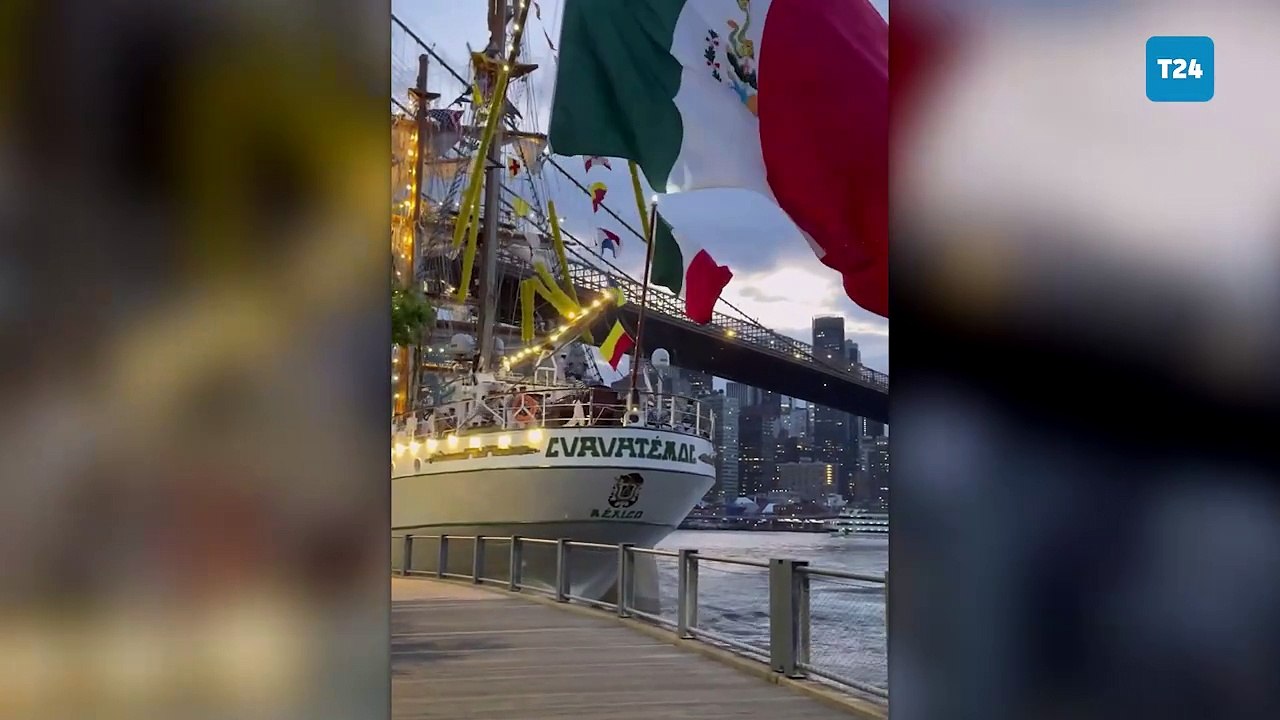 Meksika donanmasına ait gemi Brooklyn Köprüsü'ne çarptı: 2 ölü, 19 yaralı