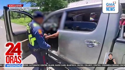 Negosyanteng pinagdudahan ng mga pulis, nahulihan ng baril sa checkpoint | 24 Oras Weekend