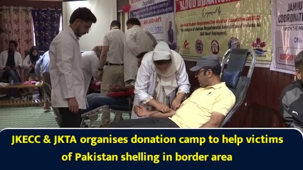JKECC & JKTA organises donation camp to help victims of Pakistan shelling in border area