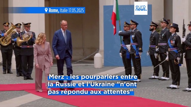 Première rencontre bilatérale entre Friedrich Merz et Giorgia Meloni à Rome